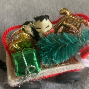 Happy Skunk Christmas Ornament